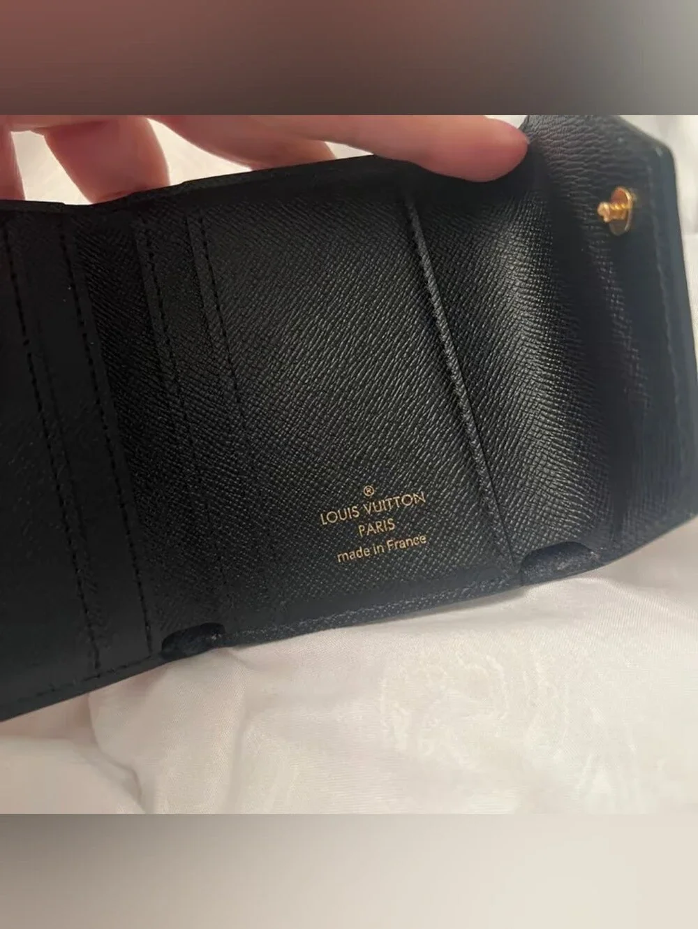 Louis Vuitton White Monogram Heart Trifold Wallet with Red and Blue Accents